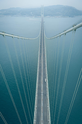 Pearl Bridge, Akashi Kaikyo Bridge, Japanese wonder, Cool place to visit HD phone wallpaper
