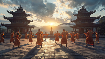 buddhist, monk HD wallpaper