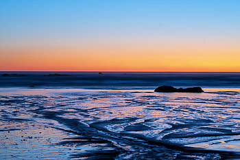 Nature, Sunset, Sea, Horizon, Lump HD wallpaper