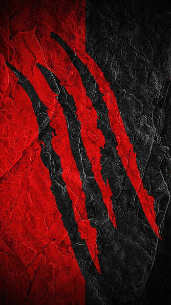 Red blow, piece, one, paw, black, scratch, shanks HD phone wallpaper