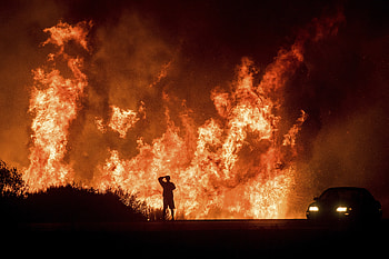 Man Watching Fire In The Jungle, fire, man, jungle, forest, graphy HD wallpaper