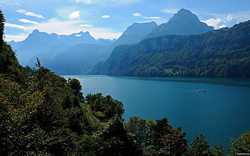 Beautiful Mountain Lake, beautiful, haze, lake, mountain HD wallpaper