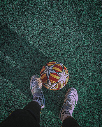 Sports, Football, Legs, Ball, Lawn HD phone wallpaper