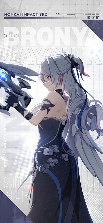 Bronya, electric blue, art HD phone wallpaper
