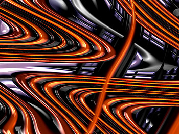 Abstract, Waves, Fractal, Wavy, Glossy HD wallpaper