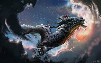 Flight Of The Dragon, dragon, artist, artwork, digital-art, deviantart HD wallpaper