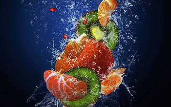 Fruit water , Refreshing visuals, Hydration and flavor, Quenching thirst HD wallpaper