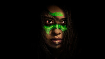 Amber Midthunder, Naru, Dane DiLiegro, The Predator, Harlan Blayne Kytwayhat, Itsee, Dakota Beavers, Taabe, Geronimo Vela, Comanche warrior Prey HD wallpaper