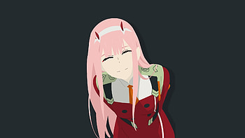 Minimal, pink hair, DARLING in the FRANXX, zero two HD wallpaper