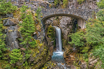 Natural green bridge, majestic, colorful, color, landscape, hiking, beautiful, wonderful, high, stones, outdoor, magical, valley, waterfall, bridge, nature HD wallpaper