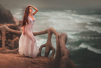 Ethereal Beauty, sea, digital, art, fantasy, graphy, girl, ethereal, woman HD wallpaper