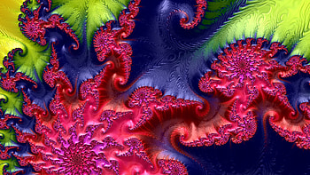 Trippy Psychedelic Fractal, colorful, colors, blue, green, Abstract, fractal, abstract blue, abstract green HD wallpaper