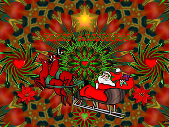 Merry Christmas 5, eye candy, Abstract, 3d, fractal, collage HD wallpaper