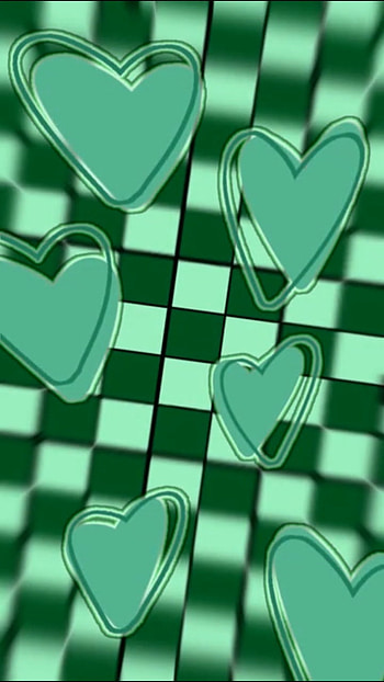 Corazones Aesthetic, verde HD phone wallpaper