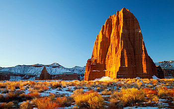 Lower Cathedral Valley, Capitol Reef NP, Utah, landscape, mountains, rocks, usa, sky HD wallpaper