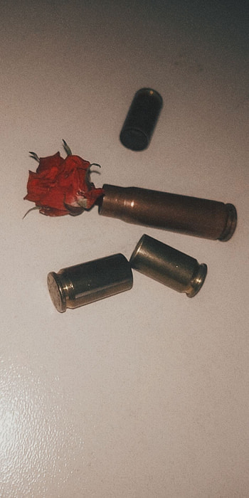 Bullets&roses, Ak47, guns, shell, kovan, silah, bulletshell, mermi, asker, bullet, roses HD phone wallpaper