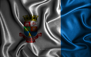 Niteroi flag, , silk wavy flags, brazilian cities, Day of Niteroi, Flag of Niteroi, fabric flags, 3D art, Niteroi, cities of Brazil, Niteroi 3D flag HD wallpaper