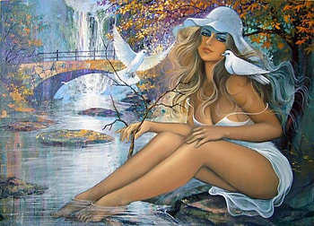 Fantasy Girl, artwork, fantasy, art, beautiful, woman, artistic HD wallpaper