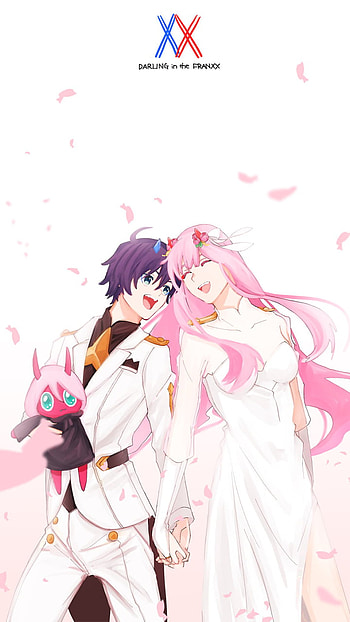 Happy4Ever, Hiro (Darling in the FranXX), Zero Two (Darling in the FranXX), Anime, Darling in the FranXX HD phone wallpaper