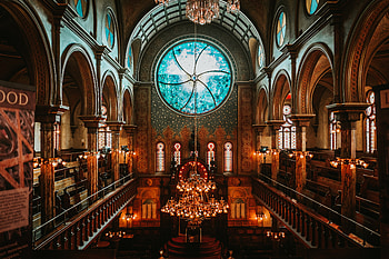 Architecture, Miscellanea, Miscellaneous, Window, Arch, Temple, Arches, Chandelier HD wallpaper
