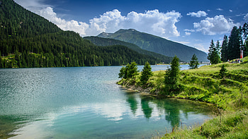 Nature, Mountains, Lake, Forest HD wallpaper
