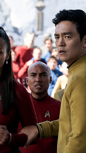 John Cho, Movies, Star Trek Beyond, Zoe Saldana HD phone wallpaper