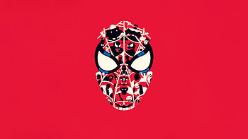 Spiderman The Animated Series Logo , spiderman, superheroes, minimalism, minimalist, red, artist, artwork, digital-art HD wallpaper
