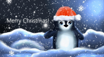Holidays, Snowflakes, Young, Christmas, Inscription, Cap, Joey, Penguin HD wallpaper