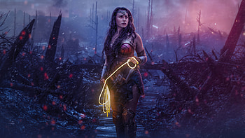 Dianas Struggle , wonder-woman, superheroes, artist, artwork, digital-art, artstation HD wallpaper