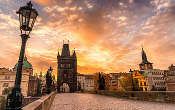 Charles Bridge, Majestic scenery, Famous landmark, Iconic bridge HD wallpaper