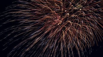 Holidays, Salute, Dark, Sparks, Long Exposure HD wallpaper