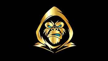 Cool Gorilla Minimal, gorilla, gold, minimalism, minimalist, artist, artwork, digital-art, behance HD wallpaper