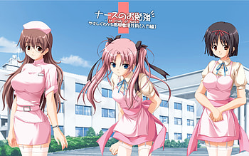 cute nurse, cute, girls, anime, pretty HD wallpaper