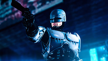 2048x2048 RoboCop art, iPad Air, High-definition , Futuristic artwork HD wallpaper