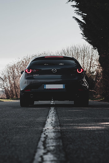 Mazda, Cars, Road, Car, Back View, Rear View, Mazda 3 HD phone wallpaper
