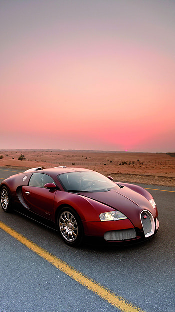 Bugatti Car, Red Car HD phone wallpaper