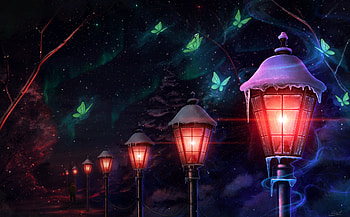Butterflies, Art, Lights, Lanterns, Moths HD wallpaper