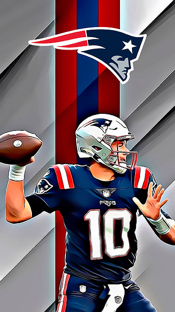 Mac Jones 10 (WhiteC), sports, cartoon, new england, nfl, 2021, american, football, foreverne, ne patriots, patriots HD phone wallpaper