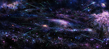 Sky, Art, Universe, Stars, Wood, Tree, Space HD wallpaper