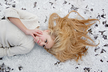 Ice beauty, white, hair, woman, beauty, ice HD wallpaper