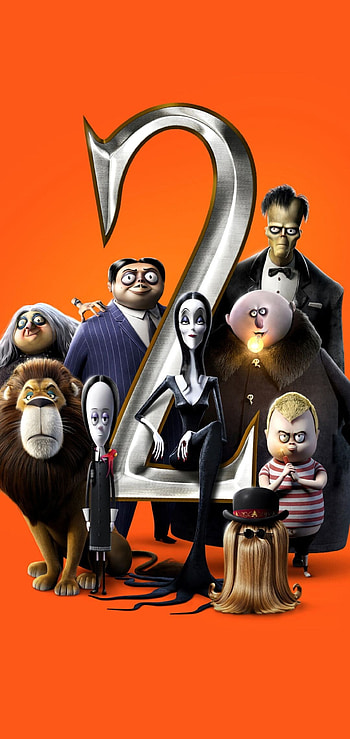 The Addams Family 2, Animated movie, Spooky characters, Halloween theme HD phone wallpaper