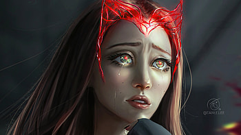 Crying Wanda Vision , wanda-vision, superheroes, artist, artwork, digital-art, artstation HD wallpaper