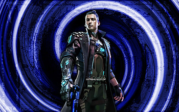 Cristiano Ronaldo Fire, blue grunge background, Chrono, Fire Battlegrounds, Garena Fire characters, Chrono Skin, vortex, Garena Fire, Chrono Fire HD wallpaper
