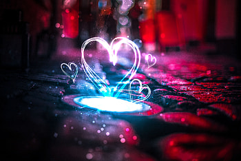 Love, Glare, Shine, Light, Heart HD wallpaper