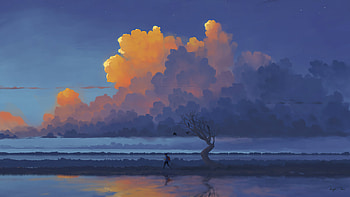 Late Afternoon, artist, artwork, digital-art HD wallpaper