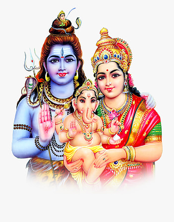Lord Shiva Parvati Ganesh - Lord Shiva Parvathi Png HD phone wallpaper