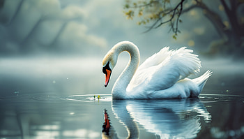 Serene Mute Swan in a Stunning Ultra, mute swan, swan, water, nature HD wallpaper