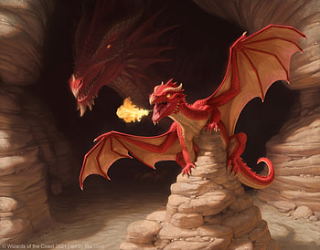 Fearsome whelp, red, fantasy, ilse gort, art, dragon, cute, baby HD wallpaper
