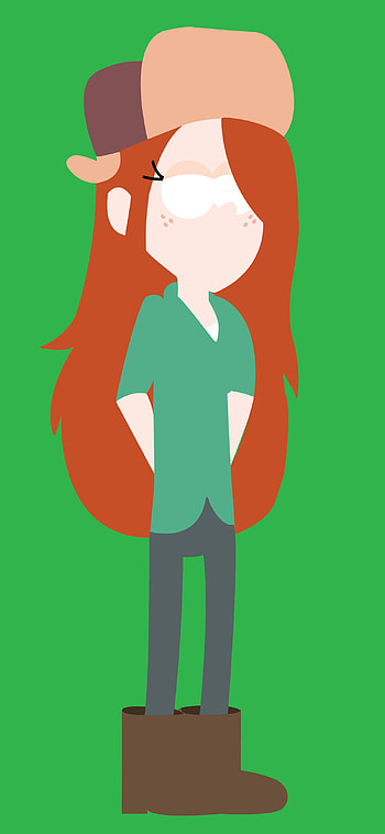 Gravity Falls Animation, Wendy in minimalism, , Stunning visuals HD phone wallpaper