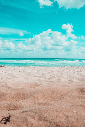 Nature, Sand, Horizon, Ocean, Miami HD phone wallpaper